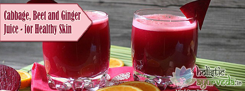 Cabbage Beet and Ginger Juice for Healthy Skin