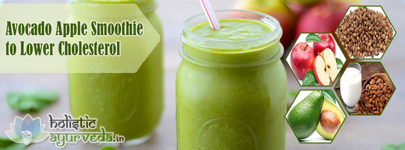 Avocado Apple Smoothie to Lower Cholesterol