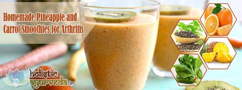 Homemade Pineapple and Carrot Smoothies for Arthritis